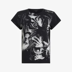 AllSaints Turin Anna Tiger-print Cotton T-shirt