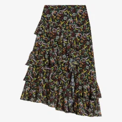 Ted Baker Rianah Tiered Asymmetric Recycled-polyester Midi Skirt