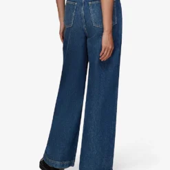 Whistles Raya Wide-leg High-rise Jeans -Outlet Pique Style Store R04044626 BLUE ALT03