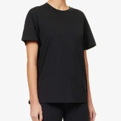 Lululemon All Yours Loose-fit Cotton-jersey T-shirt 7 Lululemon All Yours Loose-fit Cotton-jersey T-shirt -Outlet Pique Style Store R04044731 BLACK ALT02
