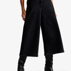 Ted Baker Jeean Cropped Wide-leg High-rise Stretch-denim Jeans -Outlet Pique Style Store R04056730 BLACK ALT02