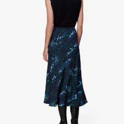 Whistles Night Cat Leopard-print Woven Midi Skirt -Outlet Pique Style Store R04057353 MULTICOLOURED ALT03