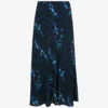 Whistles Night Cat Leopard-print Woven Midi Skirt