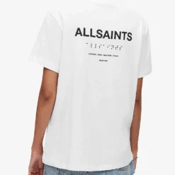 AllSaints Bryn Logo-print Oversized Cotton-jersey T-shirt -Outlet Pique Style Store R04057447 WHITE ALT03