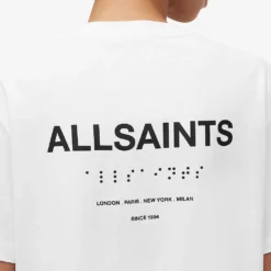 AllSaints Bryn Logo-print Oversized Cotton-jersey T-shirt -Outlet Pique Style Store R04057447 WHITE ALT04