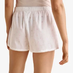 Sprig Floral-print Cotton Shorts 7 Sprig Floral-print Cotton Shorts -Outlet Pique Style Store R04057580 WHITEPINK ALT03