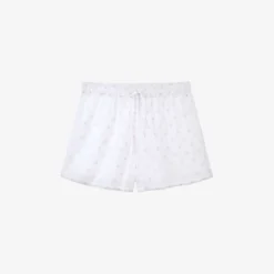 Sprig Floral-print Cotton Shorts