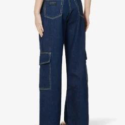 Ganni Wide-leg Mid-rise Organic-cotton Jeans -Outlet Pique Style Store R04057959 RINSE ALT03