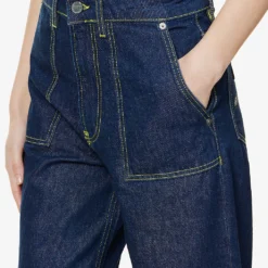 Ganni Wide-leg Mid-rise Organic-cotton Jeans -Outlet Pique Style Store R04057959 RINSE ALT05