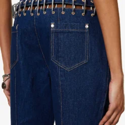 Otto Carabiner Wide-leg High-rise Organic-denim Jeans -Outlet Pique Style Store R04058967 BLUE ALT04