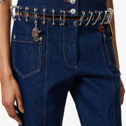 Otto Carabiner Wide-leg High-rise Organic-denim Jeans -Outlet Pique Style Store R04058967 BLUE ALT05