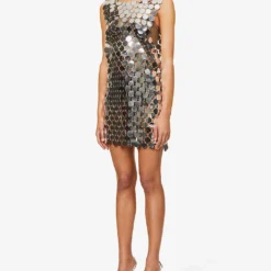 Trixie Disc Sequin Mini Dress 7 Trixie Disc Sequin Mini Dress -Outlet Pique Style Store R04059439 SILVER ALT02