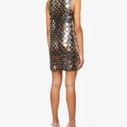 Trixie Disc Sequin Mini Dress 8 Trixie Disc Sequin Mini Dress -Outlet Pique Style Store R04059439 SILVER ALT03