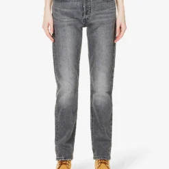 Levis 501 Straight-leg High-rise Stretch-denim Jeans -Outlet Pique Style Store R04062367 SWANISLAND ALT02