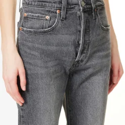 Levis 501 Straight-leg High-rise Stretch-denim Jeans -Outlet Pique Style Store R04062367 SWANISLAND ALT04