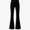 Paige Laurel Canyon High-rise Flared-leg Stretch-cotton And Rayon-blend Trousers