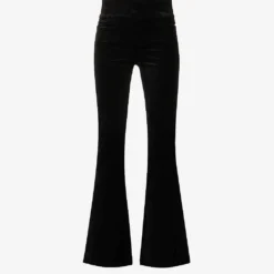Paige Laurel Canyon High-rise Flared-leg Stretch-cotton And Rayon-blend Trousers