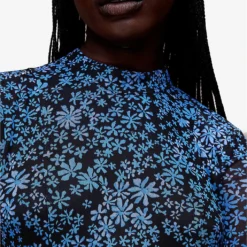 Whistles Boho Floral-print Roll-neck Mesh Polyester Midi Dress 9 Whistles Boho Floral-print Roll-neck Mesh Polyester Midi Dress -Outlet Pique Style Store R04062888 MULTICOLOURED ALT04