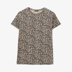 Ikks Short-sleeve Leopard-print Woven T-shirt