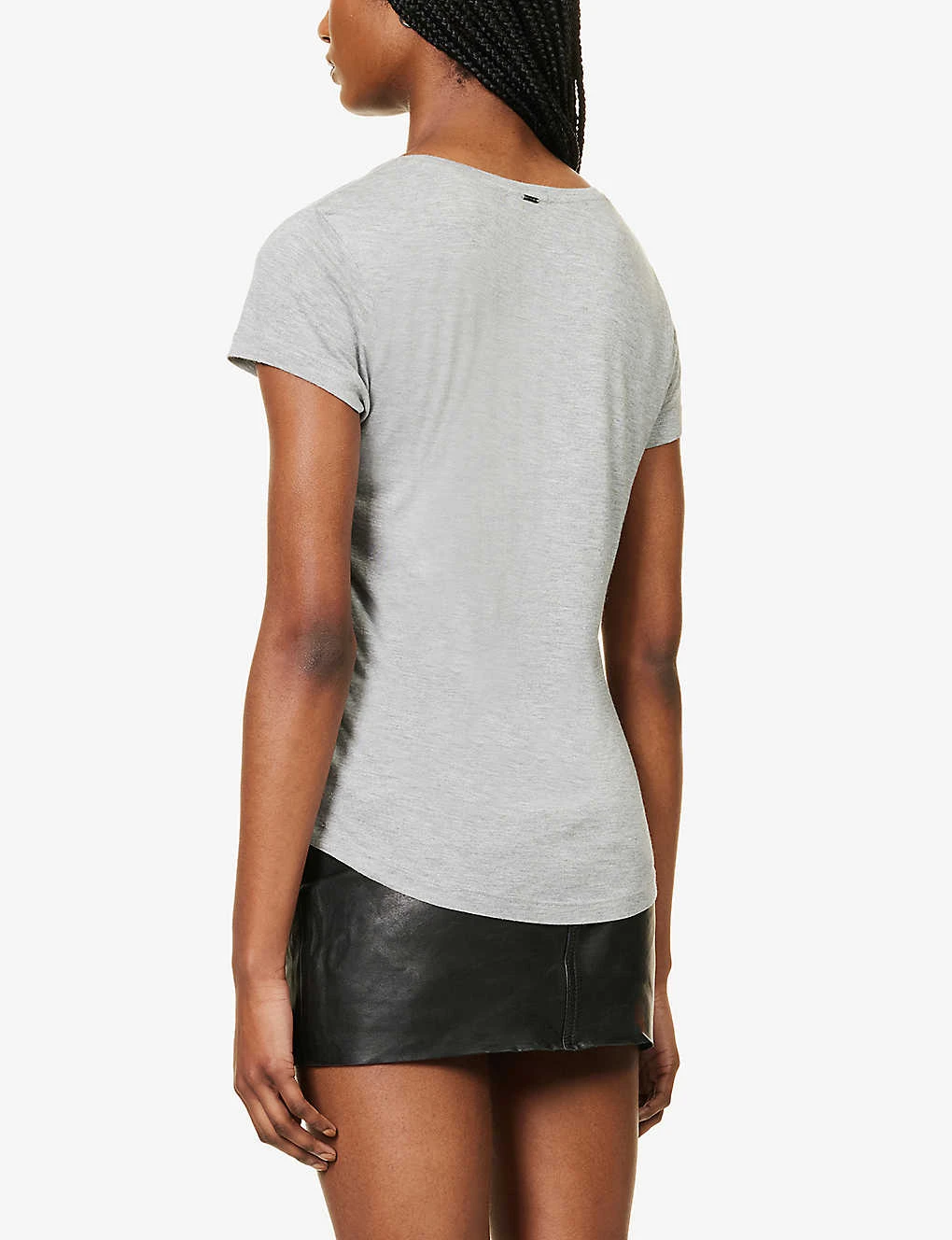 Ikks V-neck Sequin-embroidered Woven T-shirt 4 Ikks V-neck Sequin-embroidered Woven T-shirt - Image 4