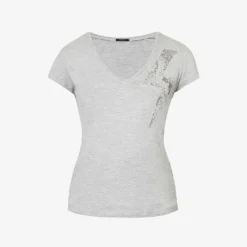 Ikks V-neck Sequin-embroidered Woven T-shirt