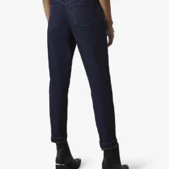 Ikks Crystal-embellished Paperbag-waist High-rise Stretch-denim Jeans -Outlet Pique Style Store R04063201 DARKBLUE ALT03