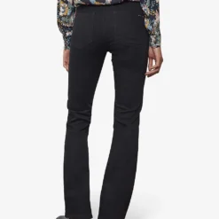 Ikks Flared High-rise Stretch-denim Jeans -Outlet Pique Style Store R04063202 BLACK ALT03