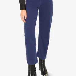 Ikks Cropped Straight-leg High-rise Stretch-denim Jeans -Outlet Pique Style Store R04063206 DARKBLUE ALT02