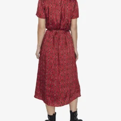 Ikks Bandana-print Woven Midi Dress -Outlet Pique Style Store R04063211 RED ALT03