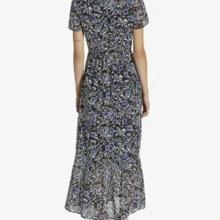 Ikks Anemone Floral-print Woven Dress -Outlet Pique Style Store R04063214 BLACK ALT03