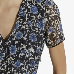 Ikks Anemone Floral-print Woven Dress -Outlet Pique Style Store R04063214 BLACK ALT04