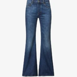 Bottega Veneta Contrast-patch Flared-leg High-rise Jeans