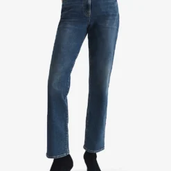 Reiss Phillipa Straight-leg High-rise Stretch-denim Jeans -Outlet Pique Style Store R04068048 MIDBLUE ALT02