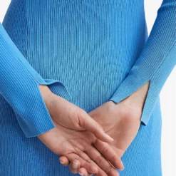 Reiss Jean Cold-shoulder Woven Knitted Midi Dress -Outlet Pique Style Store R04068092 BLUE ALT04