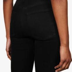 7 For All Mankind Ultra HR Skinny High-rise Stretch-cotton-blend Denim Jeans -Outlet Pique Style Store R04069282 BLACK ALT05