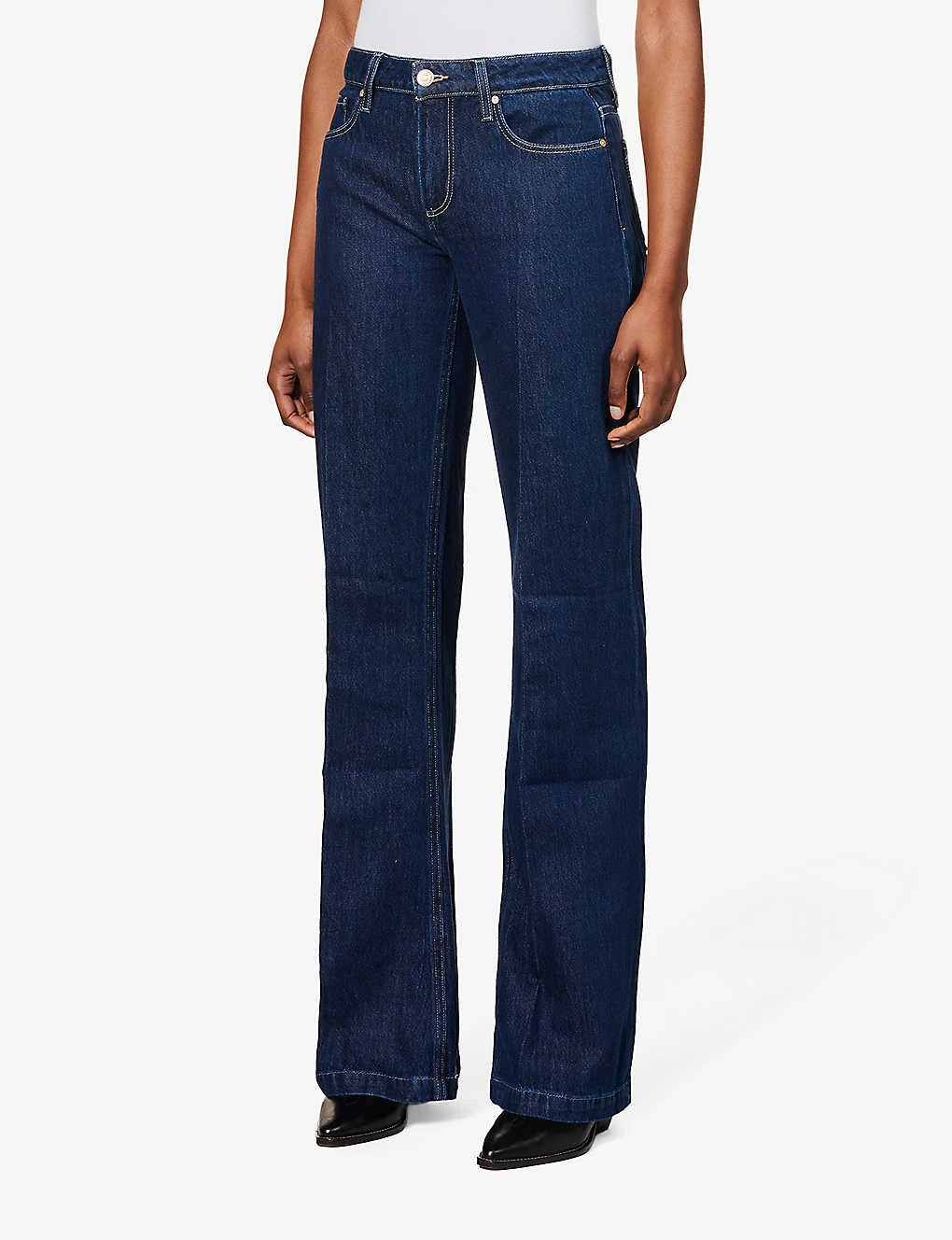 Paige Sonja High-rise Wide-leg Cotton-blend Jeans 3 Paige Sonja High-rise Wide-leg Cotton-blend Jeans - Image 3