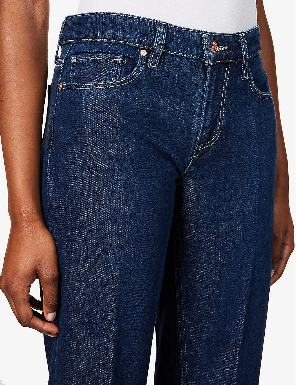 Paige Sonja High-rise Wide-leg Cotton-blend Jeans 5 Paige Sonja High-rise Wide-leg Cotton-blend Jeans - Image 5