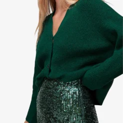 Whistles Recycled Polyester-blend Midi Skirt -Outlet Pique Style Store R04069779 DARKGREEN ALT04