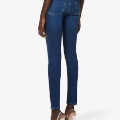 GOOD AMERICAN Pull On Skinny Slim-fit Mid-rise Stretch-denim Jeans -Outlet Pique Style Store R04070213 INDIGO491 ALT03