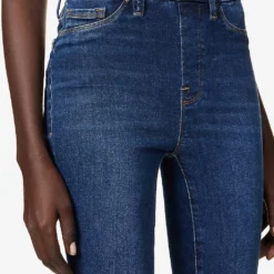 GOOD AMERICAN Pull On Skinny Slim-fit Mid-rise Stretch-denim Jeans -Outlet Pique Style Store R04070213 INDIGO491 ALT04