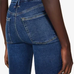 GOOD AMERICAN Pull On Skinny Slim-fit Mid-rise Stretch-denim Jeans -Outlet Pique Style Store R04070213 INDIGO491 ALT05