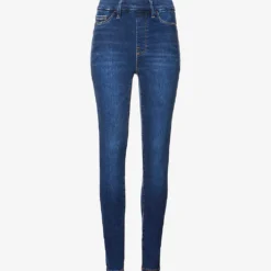 GOOD AMERICAN Pull On Skinny Slim-fit Mid-rise Stretch-denim Jeans