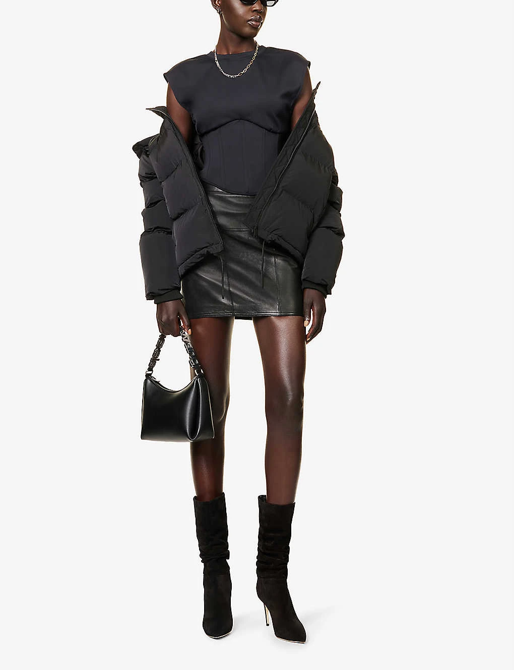 GOOD AMERICAN Scuba Corset-bodice Stretch-woven Top 2 GOOD AMERICAN Scuba Corset-bodice Stretch-woven Top - Image 2