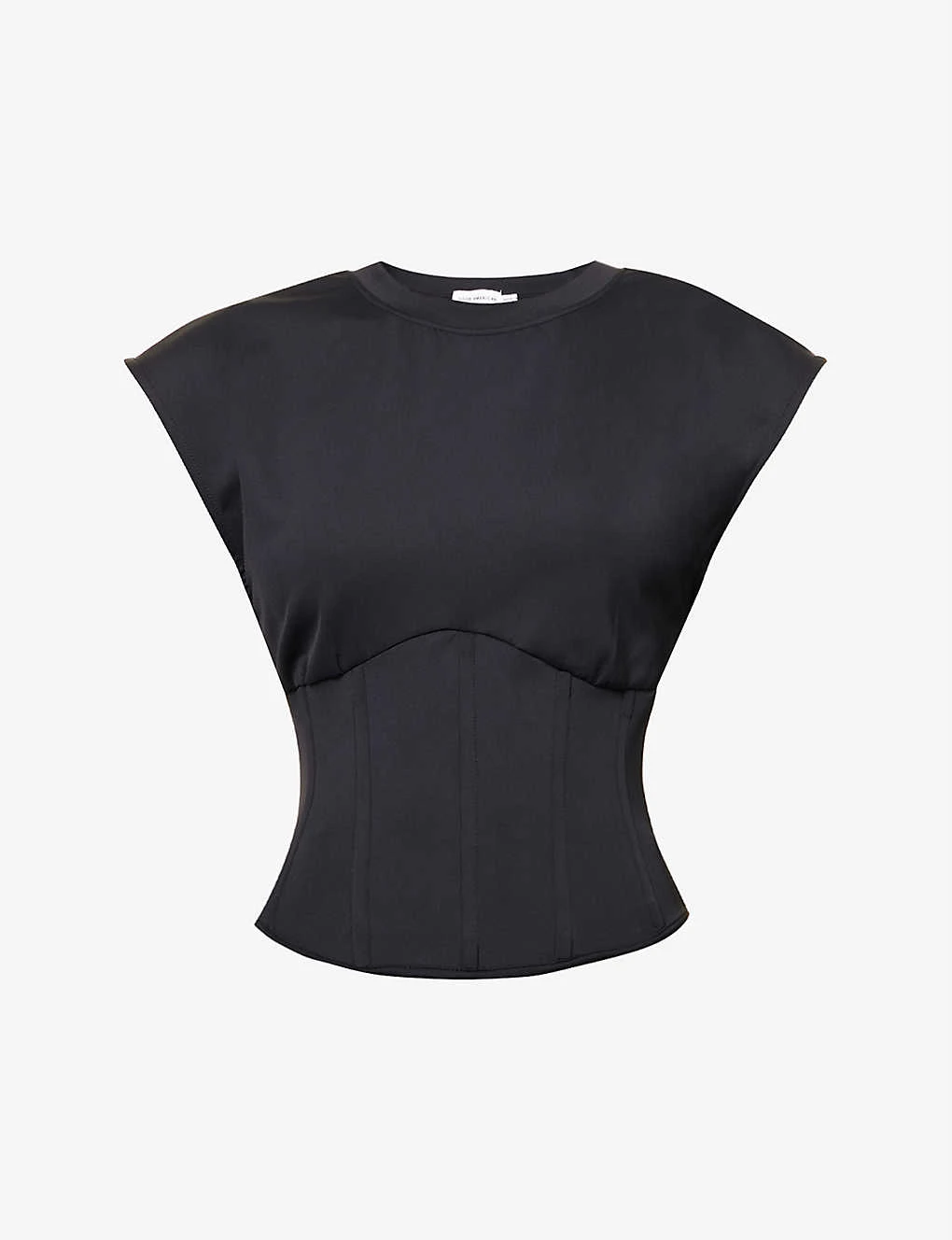 GOOD AMERICAN Scuba Corset-bodice Stretch-woven Top 1 GOOD AMERICAN Scuba Corset-bodice Stretch-woven Top
