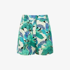 Reiss Dana Floral-print Mid-rise Woven Shorts