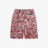 Reiss Lara Floral-print Mid-rise Woven Shorts