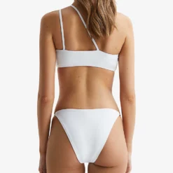 Reiss Alani High-rise Hardware-embellished Stretch-woven Bikini Bottoms -Outlet Pique Style Store R04070758 WHITE ALT03