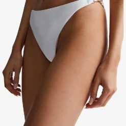 Reiss Alani High-rise Hardware-embellished Stretch-woven Bikini Bottoms -Outlet Pique Style Store R04070758 WHITE ALT04