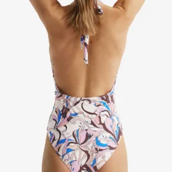 Reiss Isabel Plunge-neck Graphic-print Swimsuit -Outlet Pique Style Store R04070761 MULTI ALT03