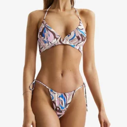 Reiss Audrinna Graphic-print Bikini Top -Outlet Pique Style Store R04070771 MULTI ALT02